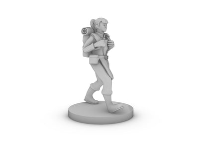 Female Adventurer With Tentacle in her Head Tabletop DND Gaming Miniature