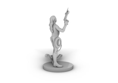 Female Bad Crossbow Ranger With Whip Tabletop DND Gaming Miniature