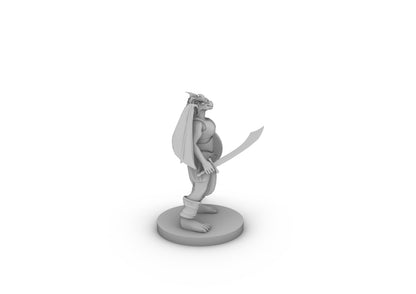 Female Dragonborn Druid Tabletop DND Gaming Miniature