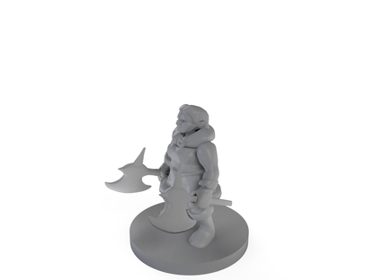 Female Dwarf Barbarian 2 Tabletop DND Gaming Miniature