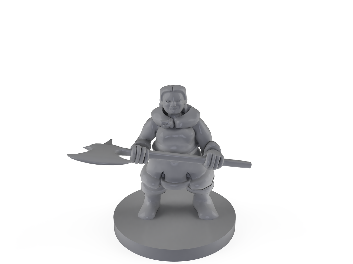 Female Dwarf Barbarian 2 Tabletop DND Gaming Miniature