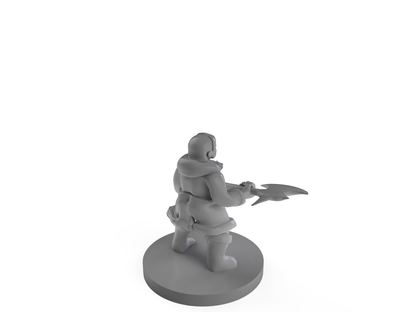 Female Dwarf Barbarian 2 Tabletop DND Gaming Miniature