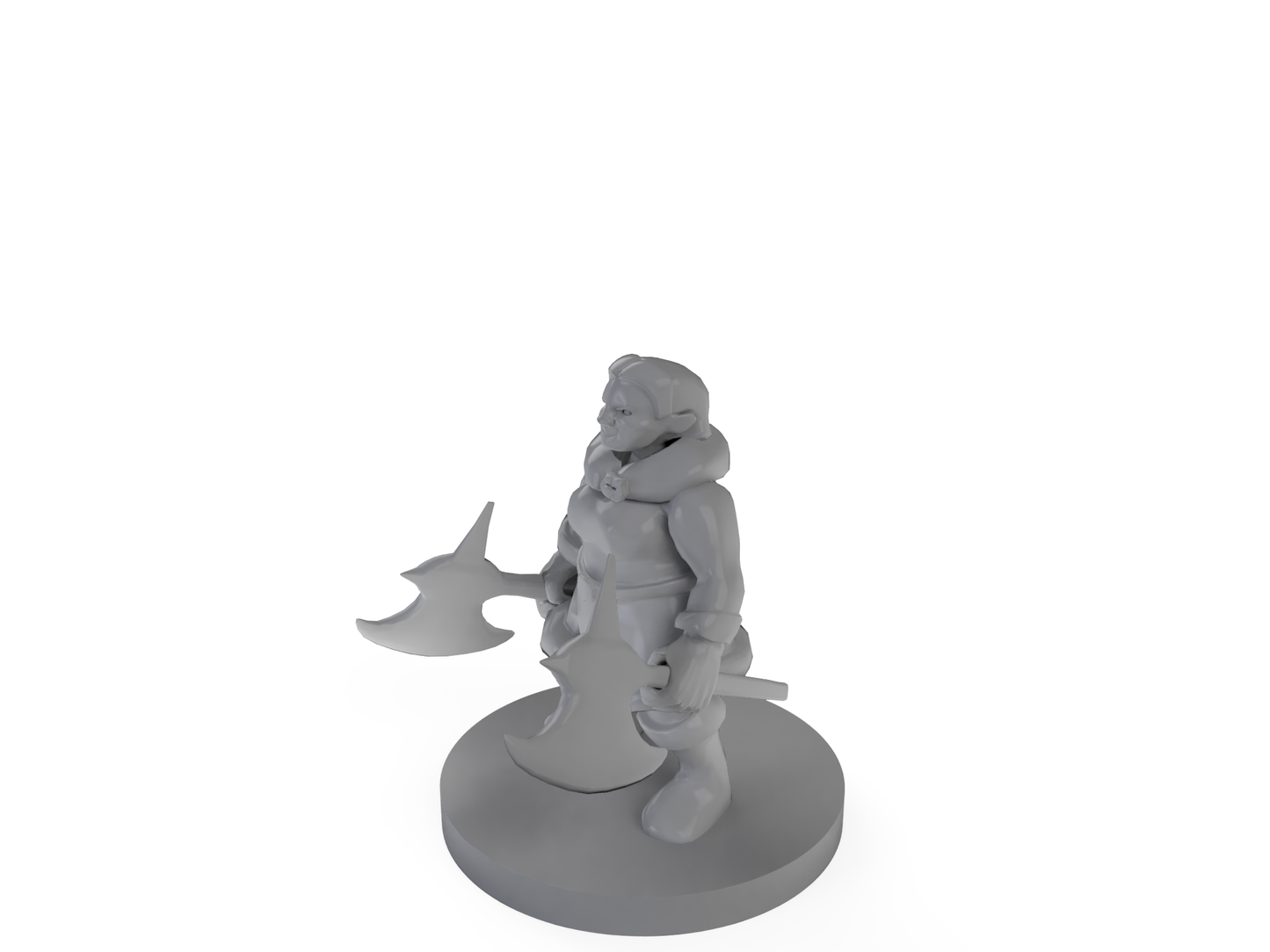 Female Dwarf Barbarian Tabletop DND Gaming Miniature