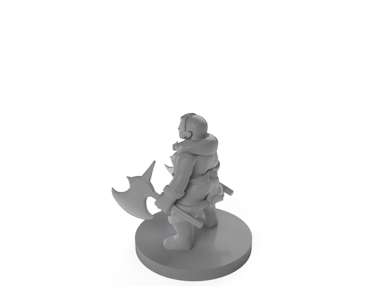 Female Dwarf Barbarian Tabletop DND Gaming Miniature