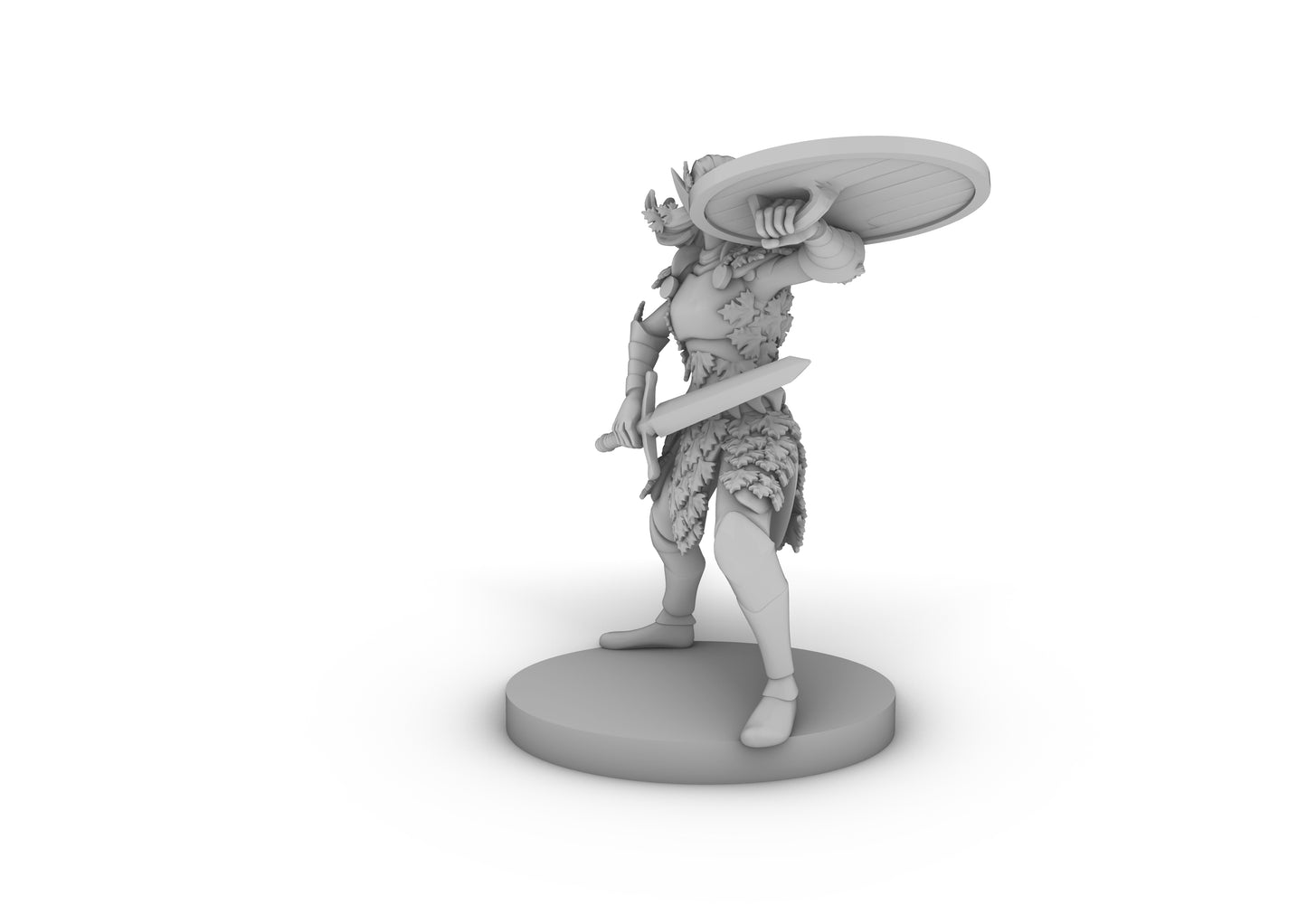 Female Eladrin Fighter Shield Bash Tabletop DND Gaming Miniature