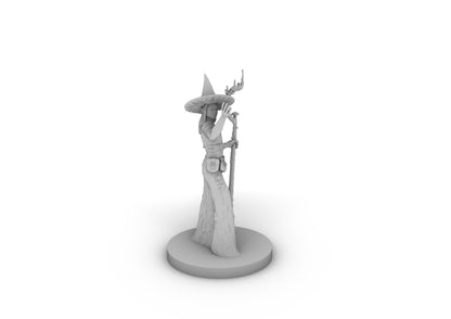 Female Elf Druid Spore Circle Tabletop DND Gaming Miniature