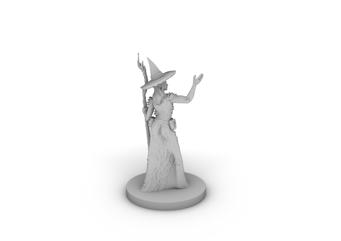 Female Elf Druid Spore Circle Tabletop DND Gaming Miniature