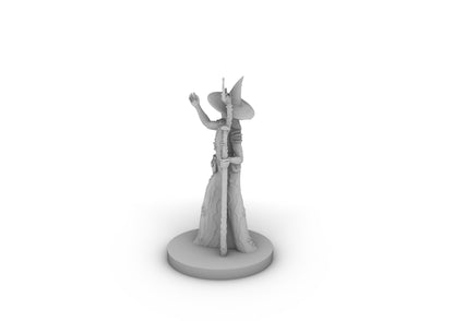 Female Elf Druid Spore Circle Tabletop DND Gaming Miniature