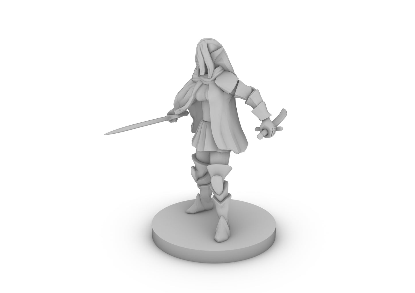 Elven Female Bard With Flute Tabletop DND Gaming Miniature