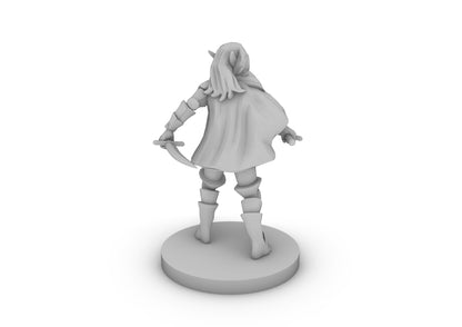 Female Elven Bladesinger Tabletop DND Gaming Miniature