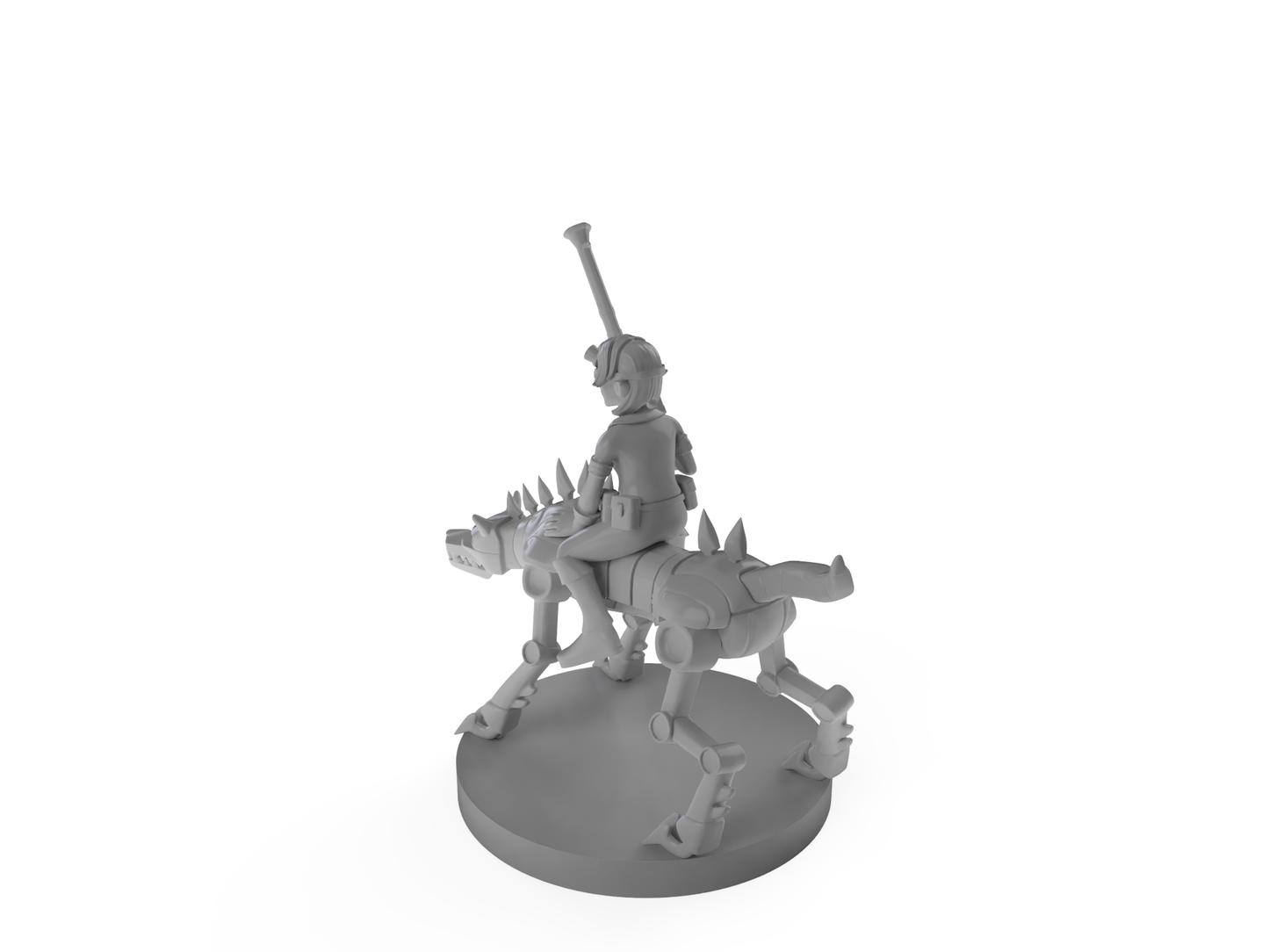 Female Gnome Artificer With Iron Defender Tabletop DND Gaming Miniature