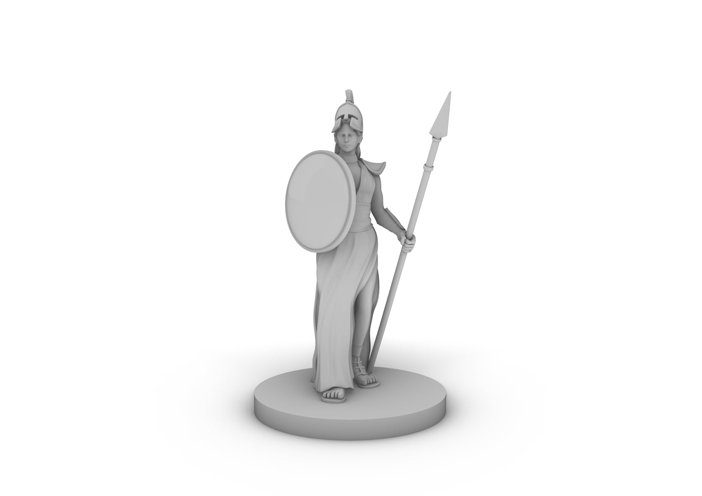 Female Greek Paladin 2 Tabletop DND Gaming Miniature