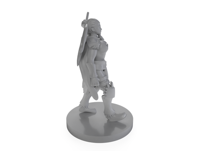 Female Human Barbarian Tabletop DND Gaming Miniature