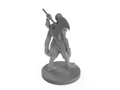 Female Human Barbarian bald Tabletop DND Gaming Miniature