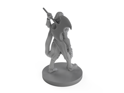 Female Human Barbarian Less Wind Tabletop DND Gaming Miniature