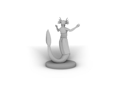 Female MErfolk Waterlancer Tabletop DND Gaming Miniature