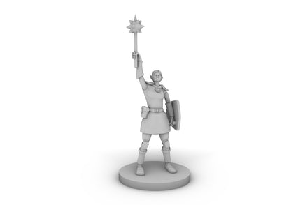 Female Sun Paladin Cleric Tabletop DND Gaming Miniature