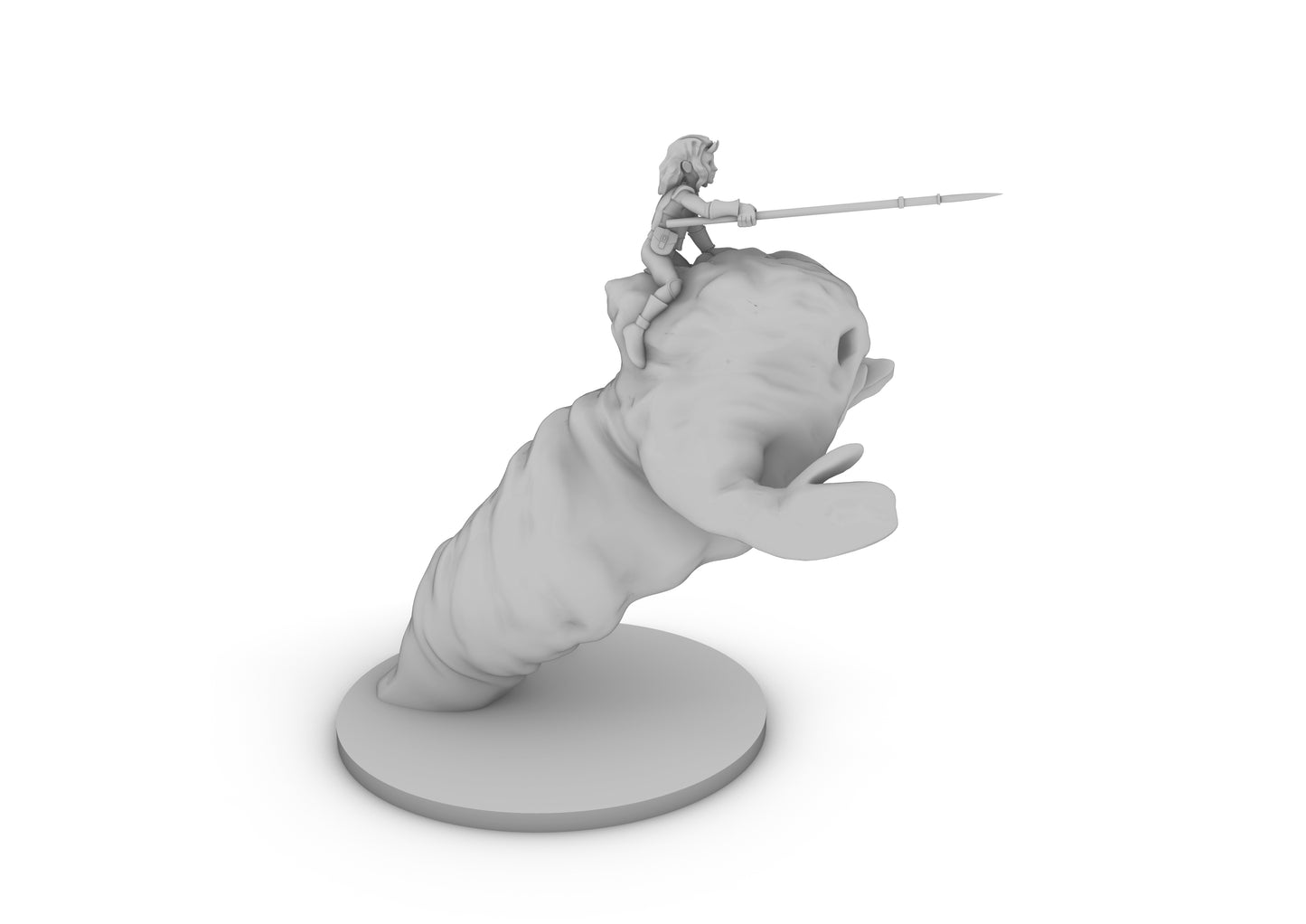 Fiendblood Halfling Female Wizard Riding an Air Elemental Tabletop DND Gaming Miniature