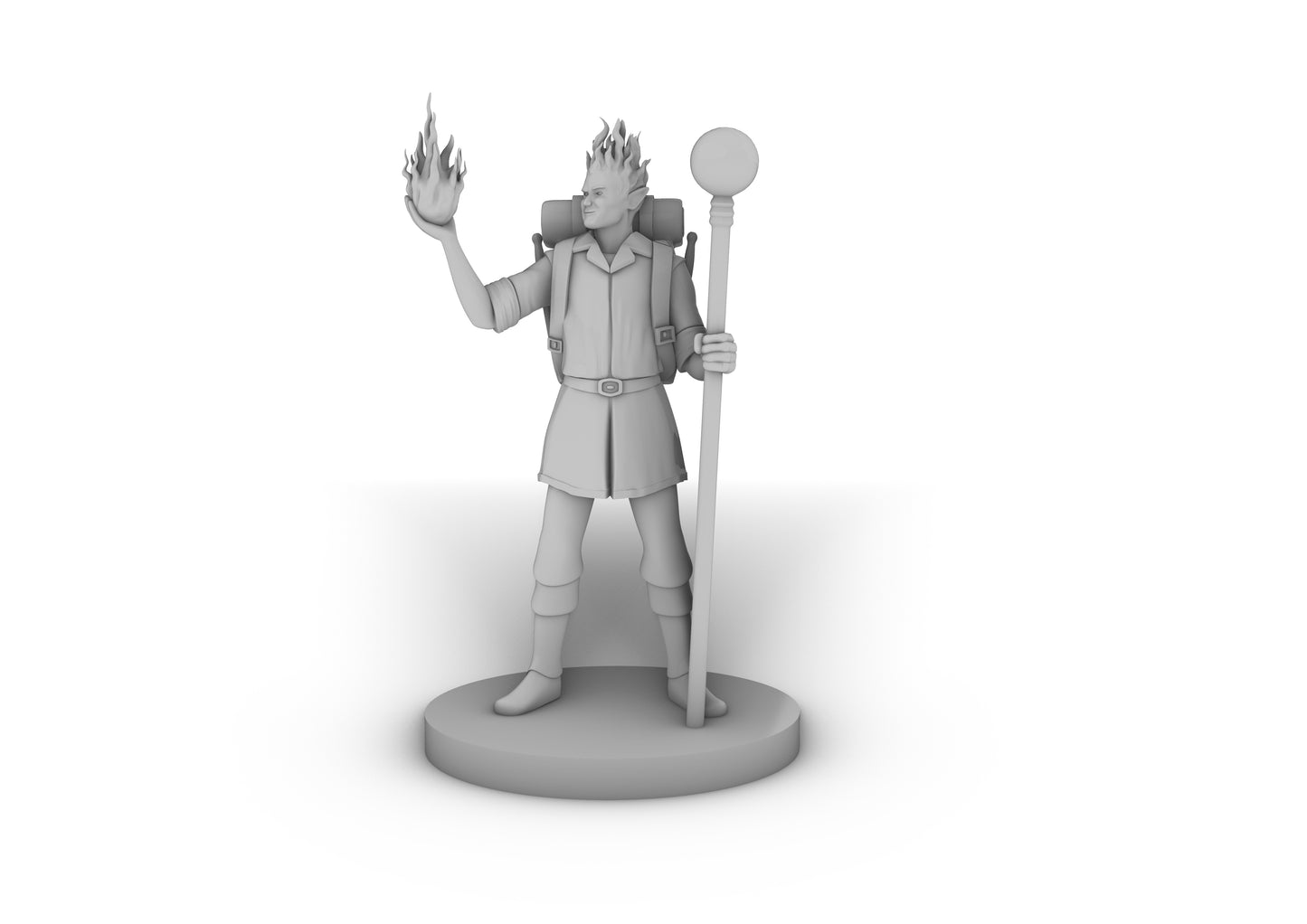 Fire Sorcerer Male Tabletop DND Gaming Miniature