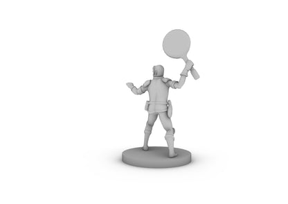 Frying pan Fighter Dude Tabletop DND Gaming Miniature