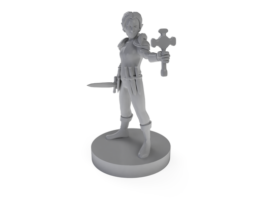 Gnome Female Cleric With Holy Symbol Tabletop DND Gaming Miniature