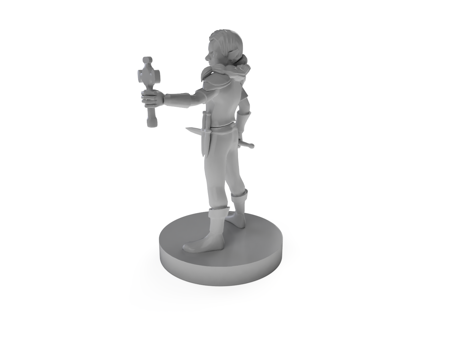 Gnome Female Cleric With Holy Symbol Tabletop DND Gaming Miniature