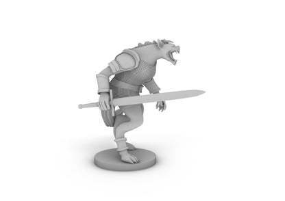 Gnoll Female Fighter Tabletop DND Gaming Miniature