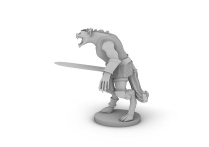 Gnoll Female Fighter Tabletop DND Gaming Miniature