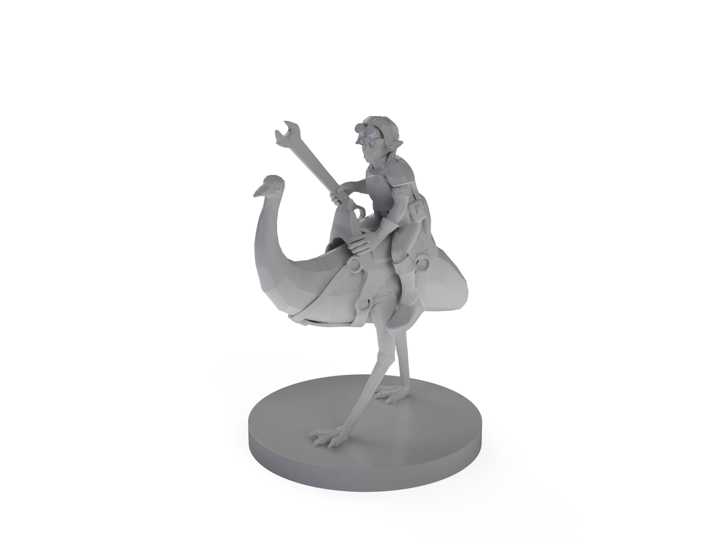 Gnome Artificer with Emu Tabletop DND Gaming Miniature