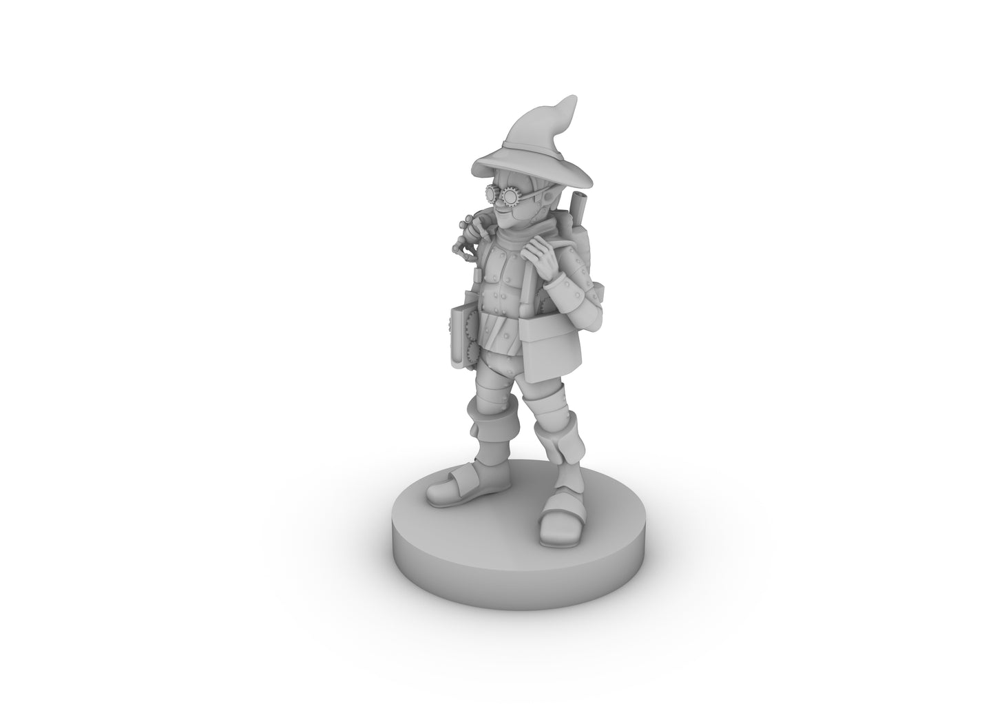 Gnome Clockwork Wizard Tabletop DND Gaming Miniature