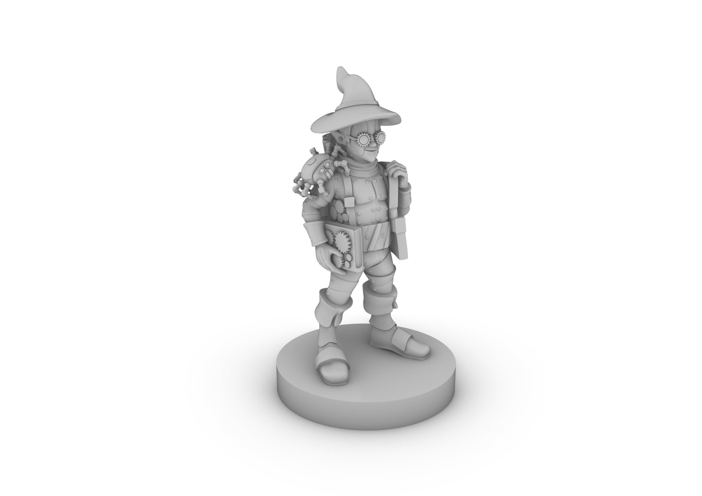 Gnome Clockwork Wizard Tabletop DND Gaming Miniature