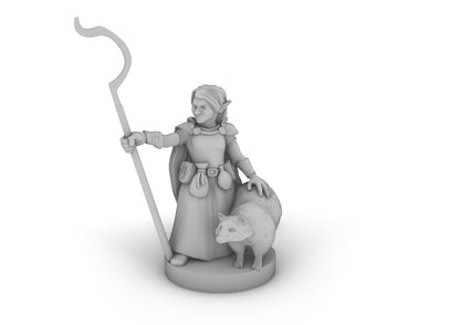 Gnome Female Druid Tabletop DND Gaming Miniature