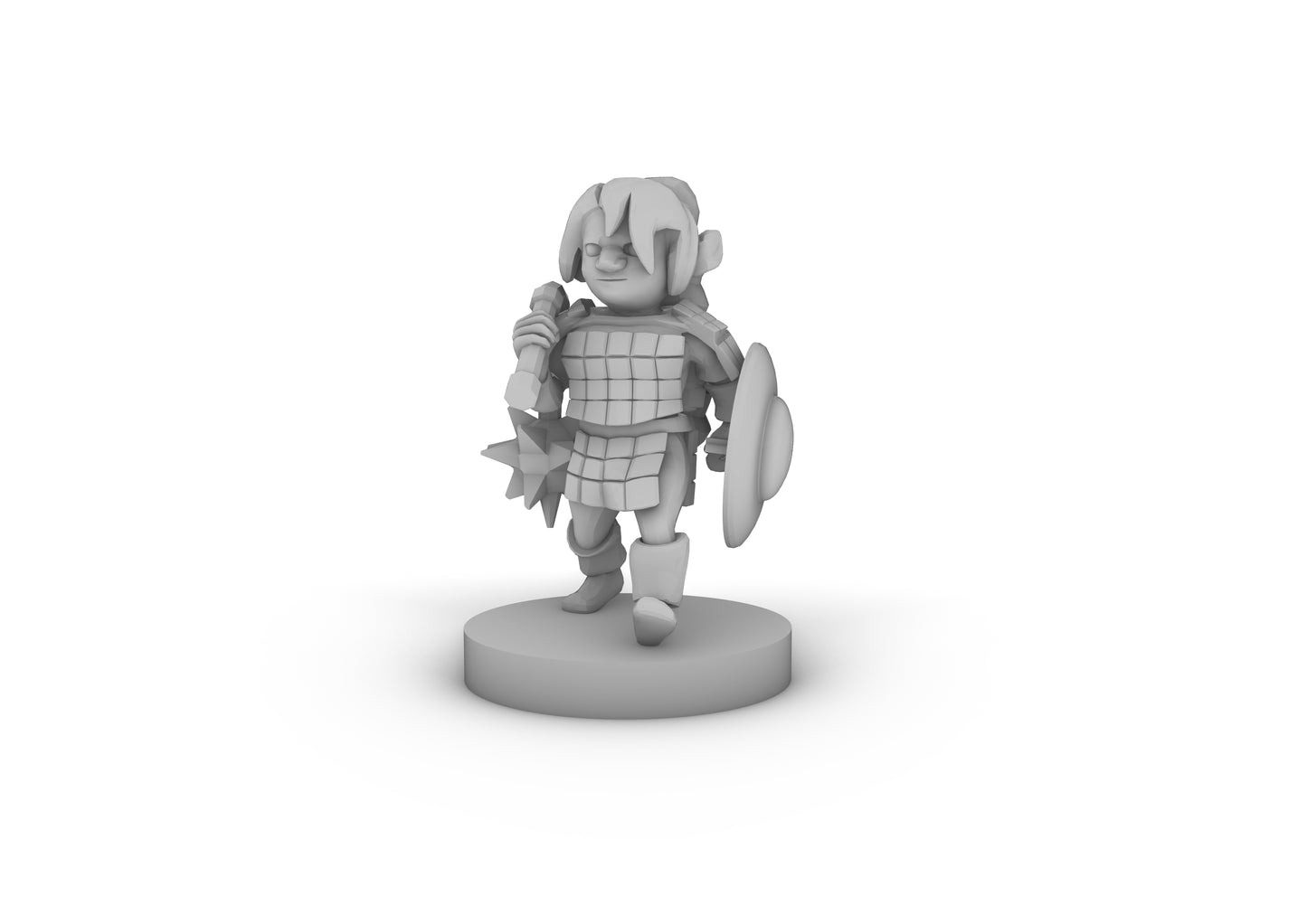 Gnome Female Paladin With Flail Tabletop DND Gaming Miniature