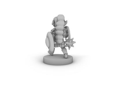 Gnome Female Paladin With Flail Tabletop DND Gaming Miniature