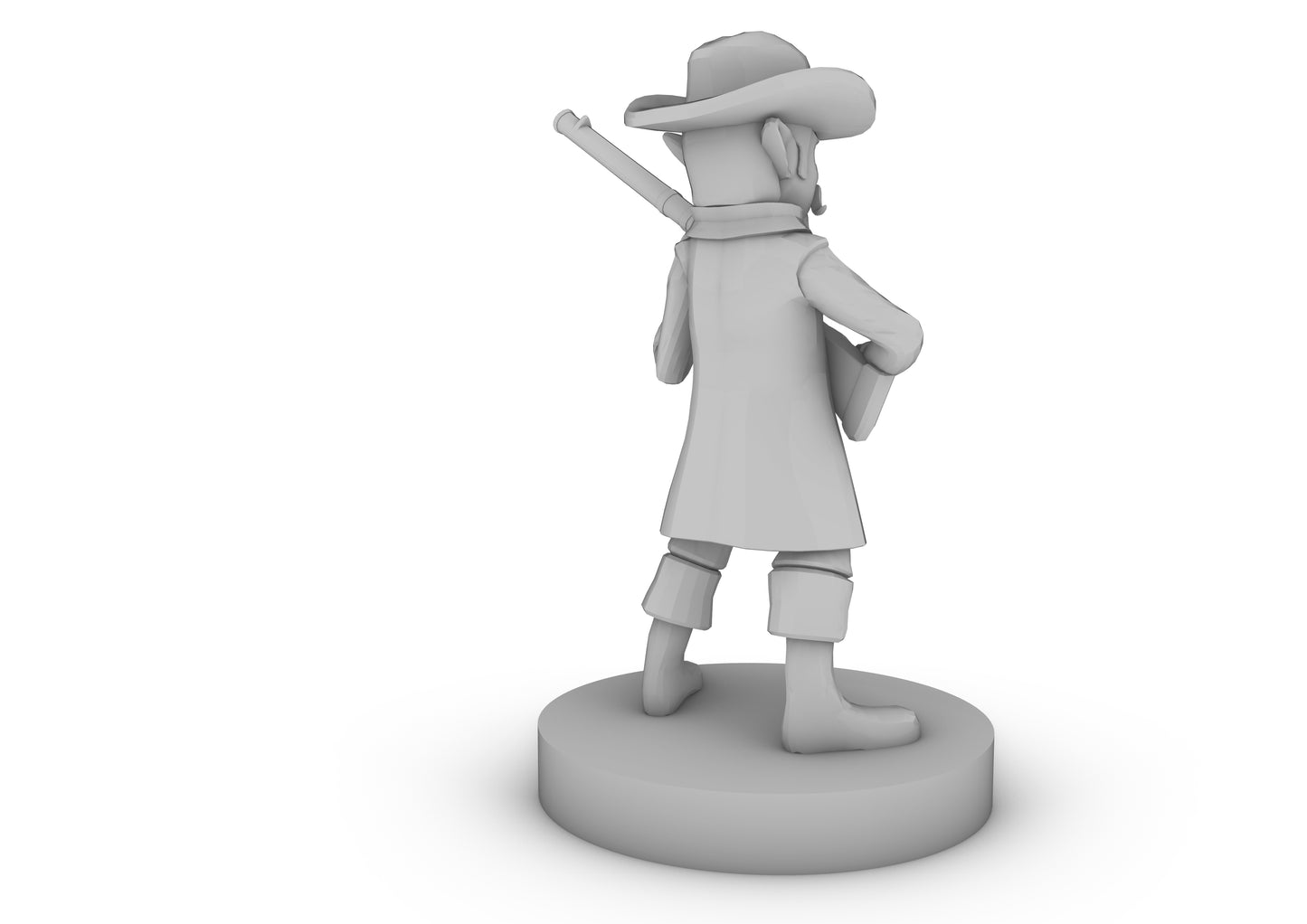 Gnome Gunslinger With Long Rifle Tabletop DND Gaming Miniature