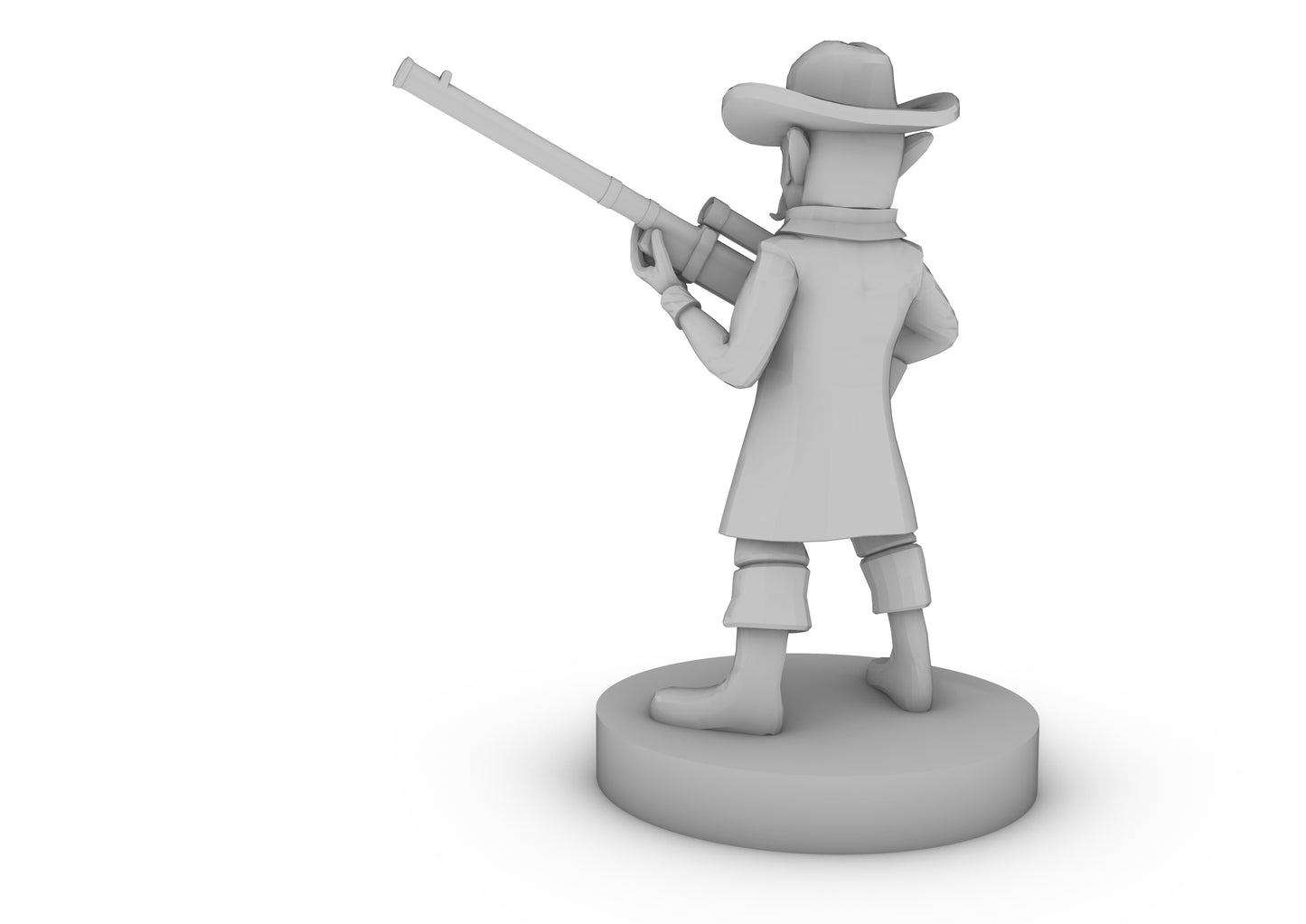 Gnome Gunslinger With Long Rifle Tabletop DND Gaming Miniature