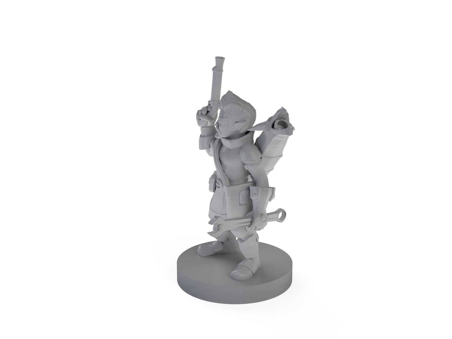 Gnome Male Artillerist ARtificer Tabletop DND Gaming Miniature