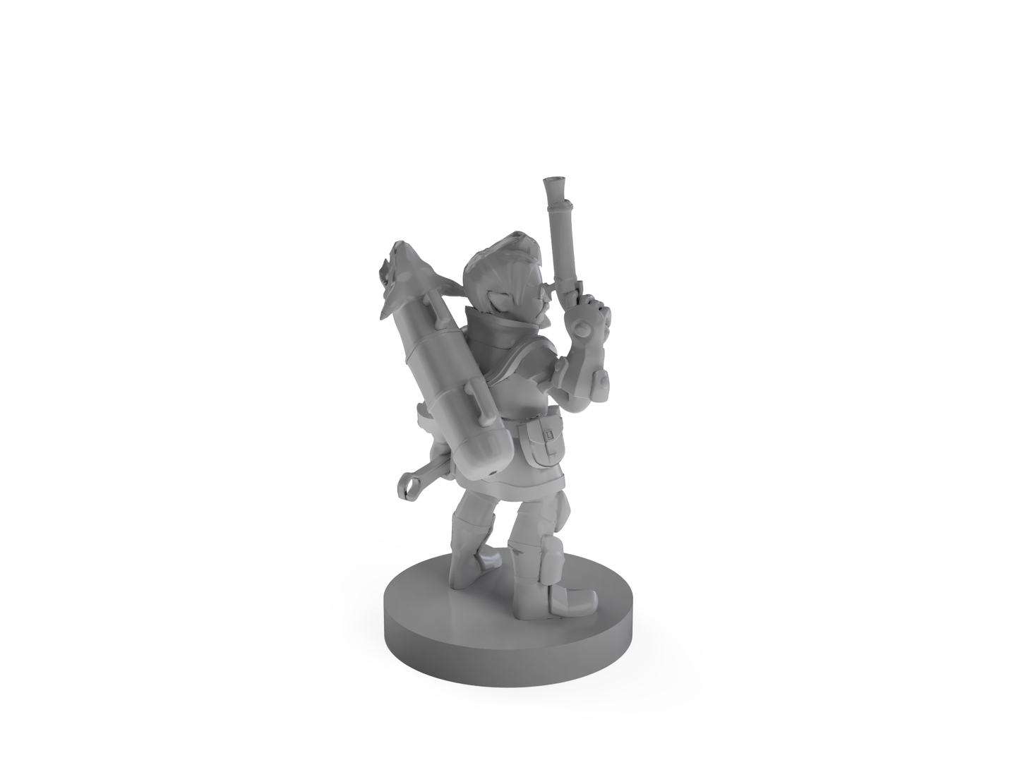 Gnome Male Artillerist ARtificer Tabletop DND Gaming Miniature