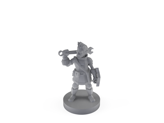 Gnome Male Battle Smith Tabletop DND Gaming Miniature