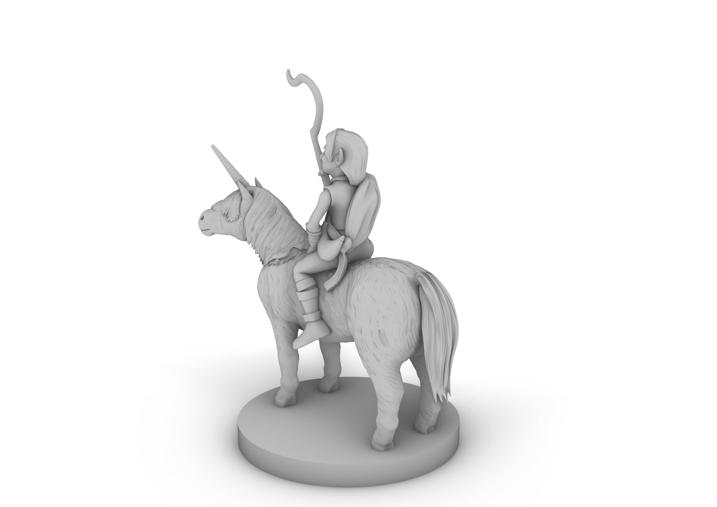 Gnome Male Druid on Pocket Unicorn Tabletop DND Gaming Miniature