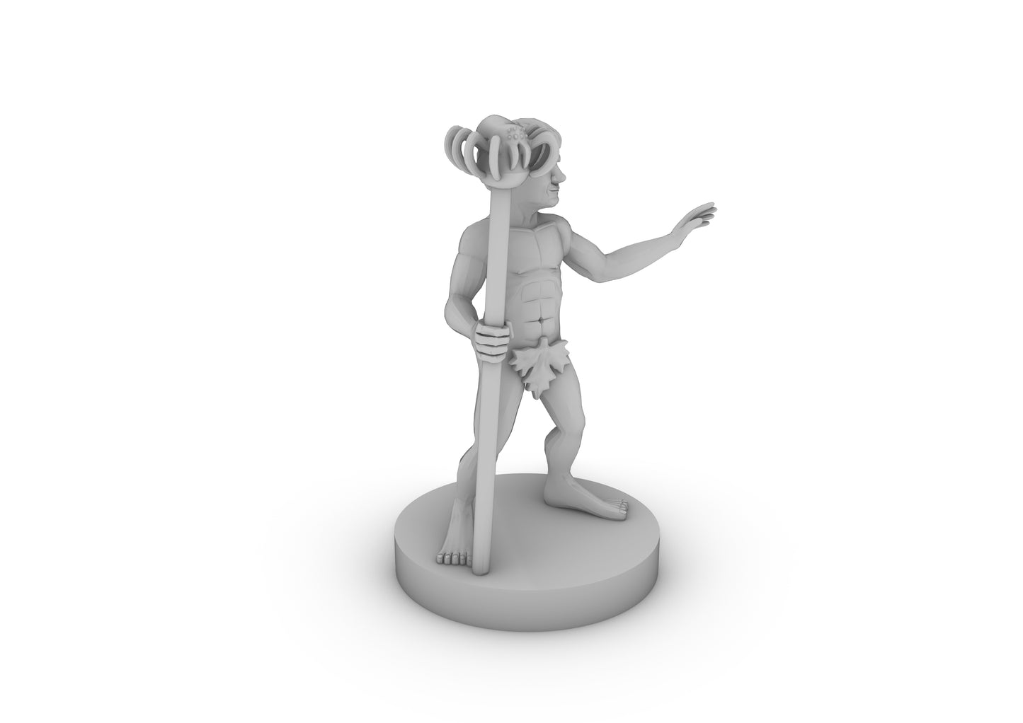 Gnome Naked Wizard Tabletop DND Gaming Miniature