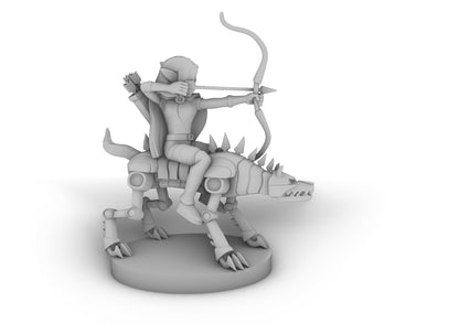 Goblin Female Rogue On Iron Defender Tabletop DND Gaming Miniature