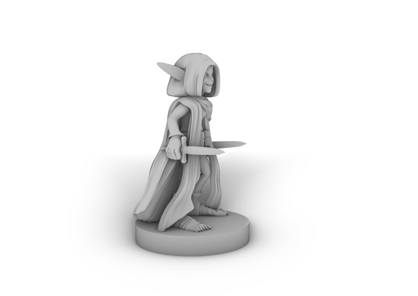 Goblin Female Rogue Two Daggers Tabletop DND Gaming Miniature