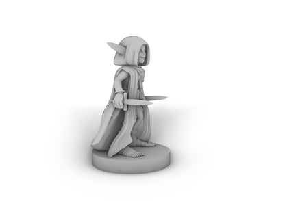 Goblin Female Rogue Two Daggers Tabletop DND Gaming Miniature