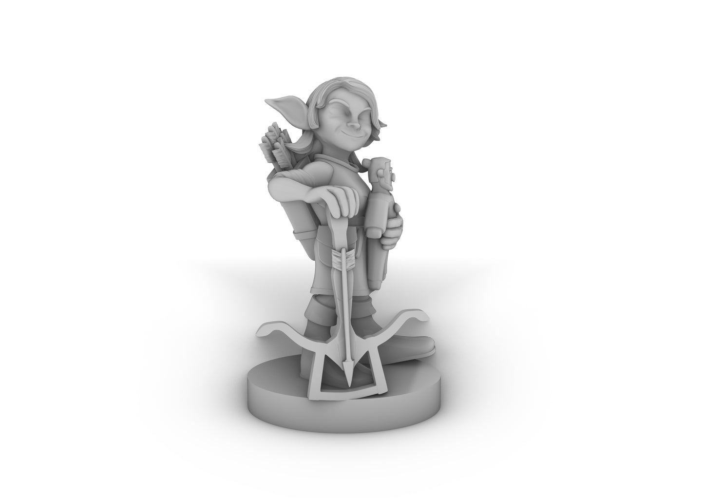 Goblin Female Rogue with Stuffed Firbolg Tabletop DND Gaming Miniature