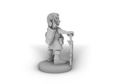 Goblin Female Rogue with Stuffed Firbolg Tabletop DND Gaming Miniature