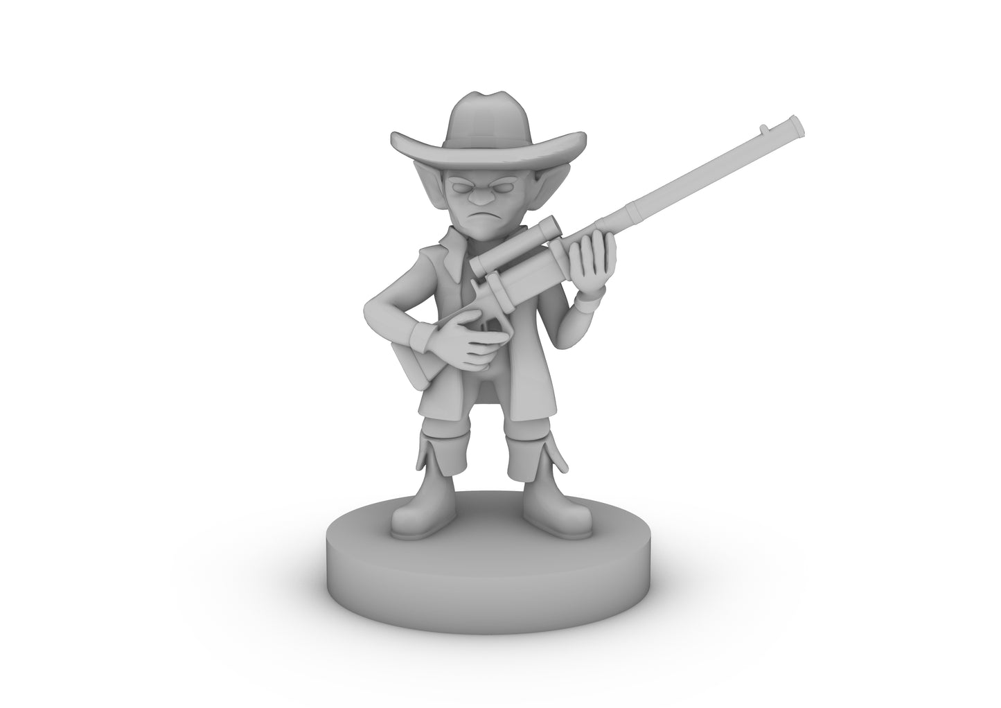 Goblin Gunslinger With Long Rifle Tabletop DND Gaming Miniature