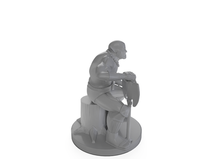 Goliath Barbarian Chieftan Sitting 2 Tabletop DND Gaming Miniature