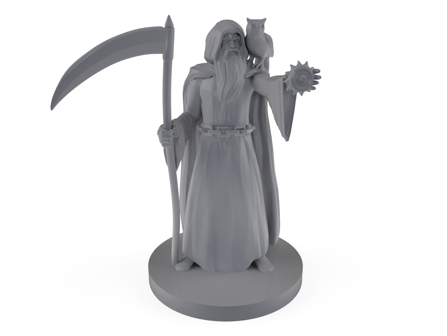 Human Death Cleric with Scythe Tabletop DND Gaming Miniature