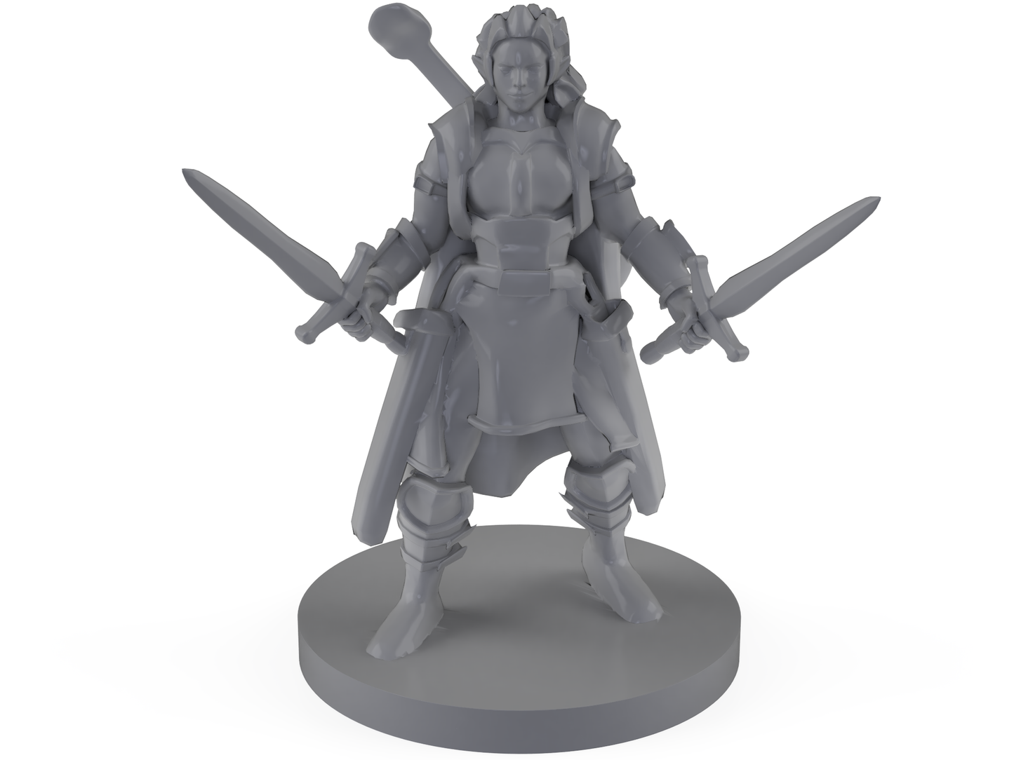 Half Elf Female Bard Paladin Tabletop DND Gaming Miniature